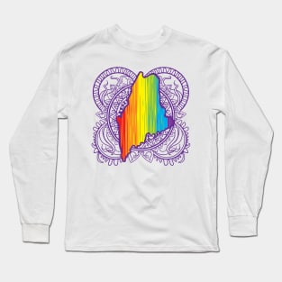 Maine Mandala Pride Long Sleeve T-Shirt